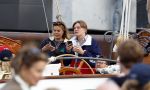 Amsterdam 21 augustus 2025
Prinses Beatrix op de groene Draeck tijdens de tweede dag van Sail . Aanwezig Prins Constantijn Prinses Laurentien Prinses Eloise en Prins Claus Cazimir
