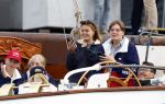 Amsterdam 21 augustus 2025
Prinses Beatrix op de groene Draeck tijdens de tweede dag van Sail . Aanwezig Prins Constantijn Prinses Laurentien Prinses Eloise en Prins Claus Cazimir