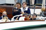 Amsterdam 21 augustus 2025
Prinses Beatrix op de groene Draeck tijdens de tweede dag van Sail . Aanwezig Prins Constantijn Prinses Laurentien Prinses Eloise en Prins Claus Cazimir