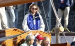 Amsterdam 21 augustus 2025
Prinses Beatrix op de groene Draeck tijdens de tweede dag van Sail . Aanwezig Prins Constantijn Prinses Laurentien Prinses Eloise en Prins Claus Cazimir