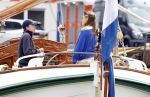 Amsterdam 22 augustus 2025
Prins Constantijn Prins Laurentien Prinses Eloise en Prins Claus Cazimir op de groene Draeck tijdens Sail Amsterdam 2025.