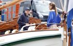 Amsterdam 22 augustus 2025
Prins Constantijn Prins Laurentien Prinses Eloise en Prins Claus Cazimir op de groene Draeck tijdens Sail Amsterdam 2025.