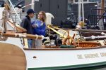 Amsterdam 22 augustus 2025
Prins Constantijn Prins Laurentien Prinses Eloise en Prins Claus Cazimir op de groene Draeck tijdens Sail Amsterdam 2025.