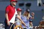 Amsterdam 20 augustus 2025
Koning Willem Alexander Prinses Mabel en (prinses Luana ) Gravin Luana op de groene Draeck tijdens de eerste dag van Sail Amsterdam . Er vaart ongelofelijk veel beveiliging Politie in boten op jet skis en een speciaal beveiligingsteam van de Marechaussee BSB ( Brigade Speciale Beveiligingsopdrachten ) mee met de groene Draeck