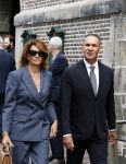 Amsterdam 7 augustus 2025
Herdenkingsdienst Derk Sauer in de westerkerk . Ruud Gullit met zijn vriendin Karin de Rooij