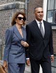 Amsterdam 7 augustus 2025
Herdenkingsdienst Derk Sauer in de westerkerk . Ruud Gullit met zijn vriendin Karin de Rooij
