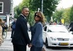 Amsterdam 7 augustus 2025
Herdenkingsdienst Derk Sauer in de westerkerk . Ruud Gullit met zijn vriendin Karin de Rooij