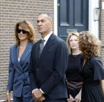 Amsterdam 7 augustus 2025
Herdenkingsdienst Derk Sauer in de westerkerk . Ruud Gullit met partner Karin de Rooij