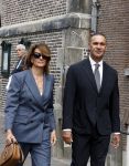 Amsterdam 7 augustus 2025
Herdenkingsdienst Derk Sauer in de westerkerk . Ruud Gullit met partner Karin de Rooij