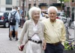 Amsterdam 7 augustus 2025
Herdenkingsdienst Derk Sauer in de westerkerk . Sonja Barend en haar man Abel Cahen