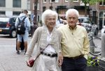 Amsterdam 7 augustus 2025
Herdenkingsdienst Derk Sauer in de westerkerk . Sonja Barend en haar man Abel Cahen