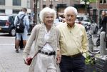 Amsterdam 7 augustus 2025
Herdenkingsdienst Derk Sauer in de westerkerk . Sonja Barend en haar man Abel Cahen