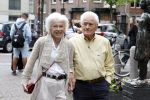Amsterdam 7 augustus 2025
Herdenkingsdienst Derk Sauer in de westerkerk . Sonja Barend en haar man Abel Cahen
