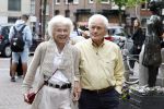 Amsterdam 7 augustus 2025
Herdenkingsdienst Derk Sauer in de westerkerk . Sonja Barend en haar man Abel Cahen