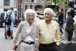 Amsterdam 7 augustus 2025
Herdenkingsdienst Derk Sauer in de westerkerk . Sonja Barend en haar man Abel Cahen