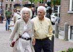 Amsterdam 7 augustus 2025
Herdenkingsdienst Derk Sauer in de westerkerk . Sonja Barend en haar man Abel Cahen
