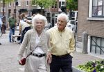 Amsterdam 7 augustus 2025
Herdenkingsdienst Derk Sauer in de westerkerk . Sonja Barend en haar man Abel Cahen