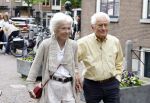 Amsterdam 7 augustus 2025
Herdenkingsdienst Derk Sauer in de westerkerk . Sonja Barend en haar man Abel Cahen