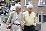 Amsterdam 7 augustus 2025
Herdenkingsdienst Derk Sauer in de westerkerk . Sonja Barend en haar man Abel Cahen