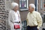 Amsterdam 7 augustus 2025
Herdenkingsdienst Derk Sauer in de westerkerk . Sonja Barend en haar man Abel Cahen
