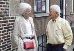 Amsterdam 7 augustus 2025
Herdenkingsdienst Derk Sauer in de westerkerk . Sonja Barend en haar man Abel Cahen