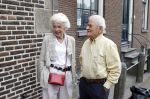Amsterdam 7 augustus 2025
Herdenkingsdienst Derk Sauer in de westerkerk . Sonja Barend en haar man Abel Cahen