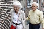 Amsterdam 7 augustus 2025
Herdenkingsdienst Derk Sauer in de westerkerk . Sonja Barend en haar man Abel Cahen