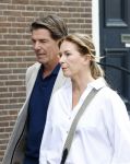Amsterdam 7 augustus 2025
Herdenkingsdienst Derk Sauer in de westerkerk . Twan Huys met partner Cheryl Franks