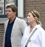 Amsterdam 7 augustus 2025
Herdenkingsdienst Derk Sauer in de westerkerk . Twan Huys met partner Cheryl Franks