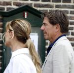 Amsterdam 7 augustus 2025
Herdenkingsdienst Derk Sauer in de westerkerk . Twan Huys met partner Cheryl Franks