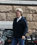 Amsterdam 5 augustus 2025
Wim Beelen op zijn Fatbike bij het conservatorium Hotel