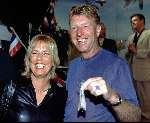 Aad de Mos met vrouw
