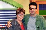 Hilversum 29 September 1999
Catherine Keyl in de studio.
met de producer van haar programma.