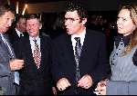 Amsterdam 17 September 1999
Uitreiking boek over 100 jaar Top-sport met o.a. Prins Willem Alexander
Wim v Hanegem met vrouw in gesprek met Peter Post en gijs v Lennep