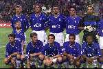 Eindhoven, 28 September 1999
Wedstrijd uit de voorronde van de CHAMPIONS-League tussen PSV & Glasgow Rangers, eindstand 0-1
Het team van Glasgow Rangers met de drie nederlanders Arthur Numan, Michael Mols en Giovanni v Bronckhorst