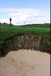 Maandag 13 September 1999
The European Golfclub
Golfen Ierland
At Brittas Bay in Wicklow 
Potbunkers met houten bielzen