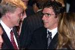 Amsterdam 17 September 1999
Uitreiking boek over 100 jaar Top-sport met o.a. Prins Willem Alexander hier in gesprek met Wim v Hanegem