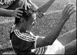 Frank Arnesen in dienst als voetballer bij PSV
PSV-AJAX kompetite 1987/1988, eindstand 4-2
Op de foto een blije Frank Arnesen.
30 Augustus 1987