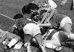 Frank Arnesen in dienst als voetballer bij PSV
PSV-AJAX kompetite 1987/1988, eindstand 4-2
Op de foto wordt FA bedolven door o.a. Gerald Vanenburg, Willy v d Kerkhof, Anton Janssen en Erik Gerets
30 Augustus 1987