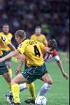 Eindhoven 8 september 2001
PSV-Fortuna sc
Kezman  in duel met Marcel Akerboom