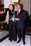 Amsterdam 10 september 2001
Modeshow van Frans Molenaar in het Amstel Hotel.
Monica v d Meyden met Frans Molenaar