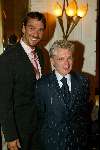 Amsterdam 9 september 2002
Modewshow Frans Molenaar in het Amstel Hotel
Jacques d Ancona met vriend