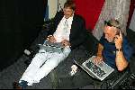 Veldhoven 4 september 2002
VVCS Voetbalgala in Koningshof
John de pater met Aplle Notebook aan het werken