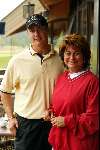 Apeldoorn 9 september 2003
Golftournooi van de ronnie tober foundation op golfbaan de scherpenberg
Christine Kroonenberg met Adriaan kok (ex-vriend Gordon )