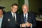 Amsterdam 16 september 2003
Feest 80e verjaardag appie baantjer in hotel Krasnapolsky
Appie baantjer en Jelle Kuiper