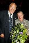 Amsterdam 16 september 2003
Feest 80e verjaardag Appie Baantjer in hotel Krasnapolsky
Appie met vrouw