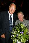 Amsterdam 16 september 2003
Feest 80e verjaardag Appie Baantjer in hotel Krasnapolsky
Appie met vrouw