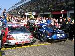Zandvoort 21 september 2003
Bernd Schneider  met Christijan Albers