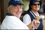 Apeldoorn 9 september 2003
Golftournooi van de ronnie tober foundation op golfbaan de scherpenberg
Cas Spijkers met sigaar