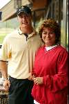 Apeldoorn 9 september 2003
Golftournooi van de ronnie tober foundation op golfbaan de scherpenberg
Christine Kroonenberg met Adriaan Kok